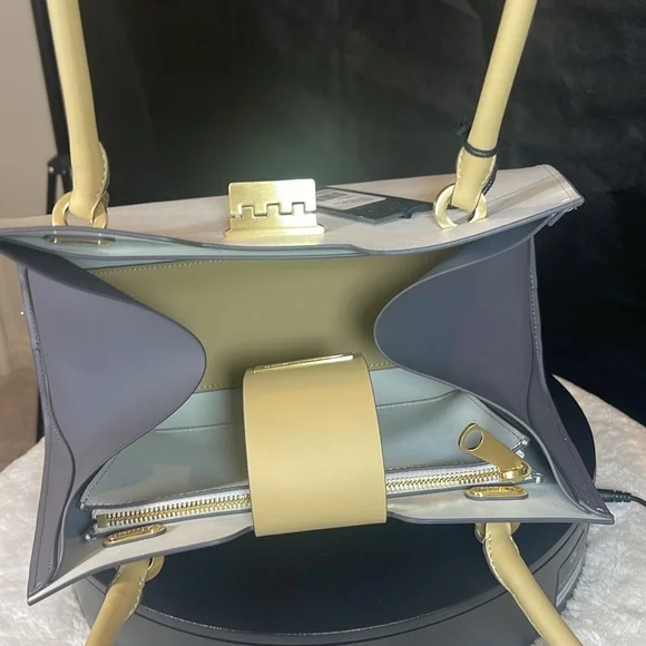 ZAC ( Zac Posen ) NWT , EARTHA MEDIUM , TOTE , off white, CHARCOAL Color. - Picture 7 of 16